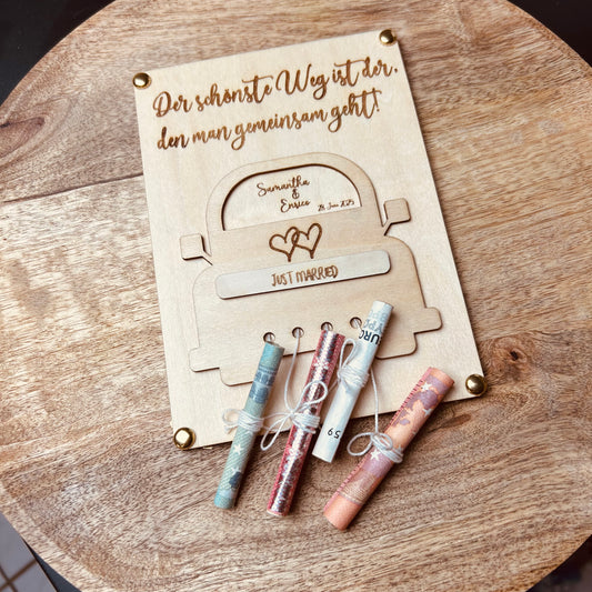 Geldgeschenkkarte zur Hochzeit personalisiert